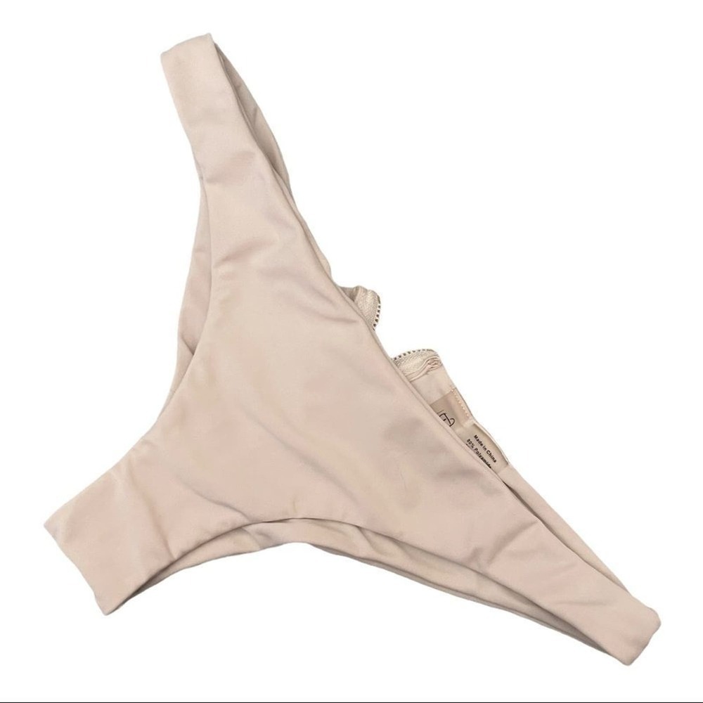 Beach Bunny Bikini Bottom With Zipper White